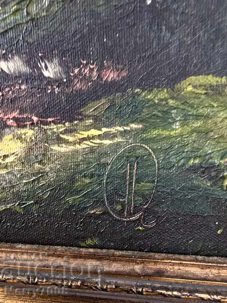 Auction  For sale: impressive oil painting on canvas!