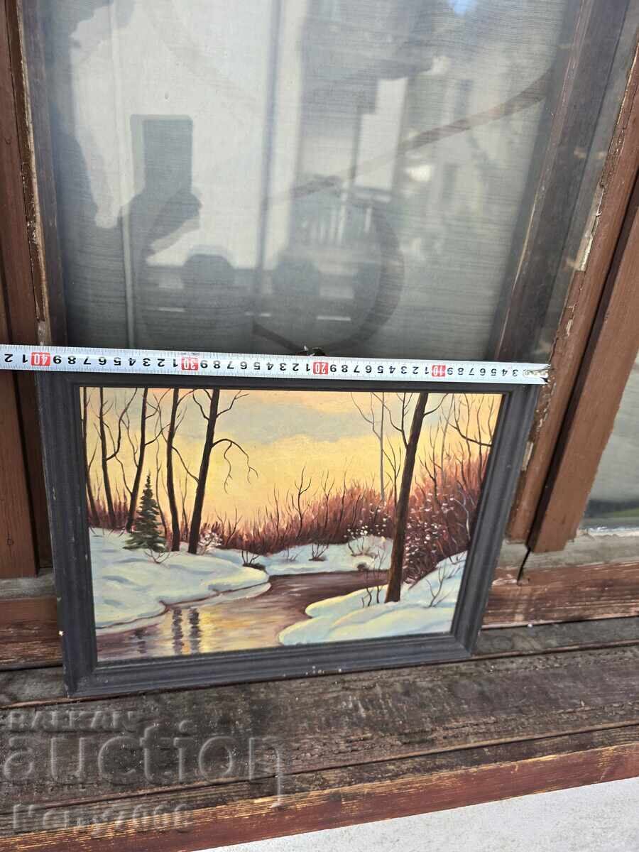Delivery of For sale: oil painting depicting a winter landscape!