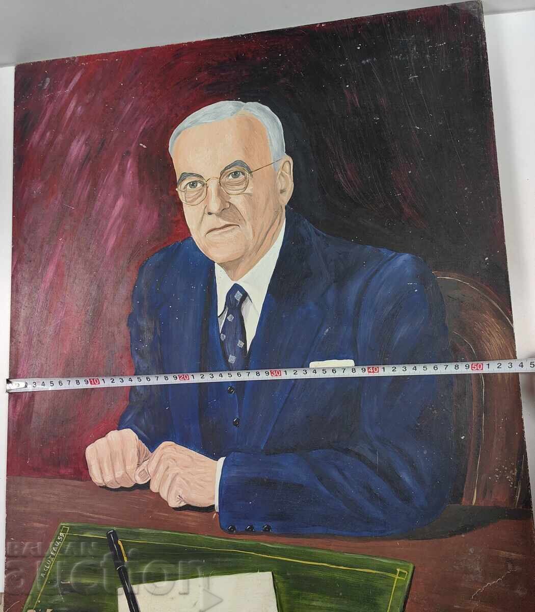 Licitație 1959 HARRY TRUMAN MARE DESEN SEMNAT PORTRET PREȘEDINTE