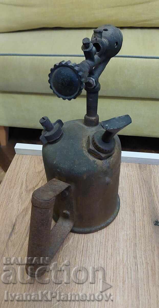 Auction Vintage socialist-era bronze gasoline burner for connoisseurs Auction Vintage socialist-era bronze gasoline burner for connoisseurs