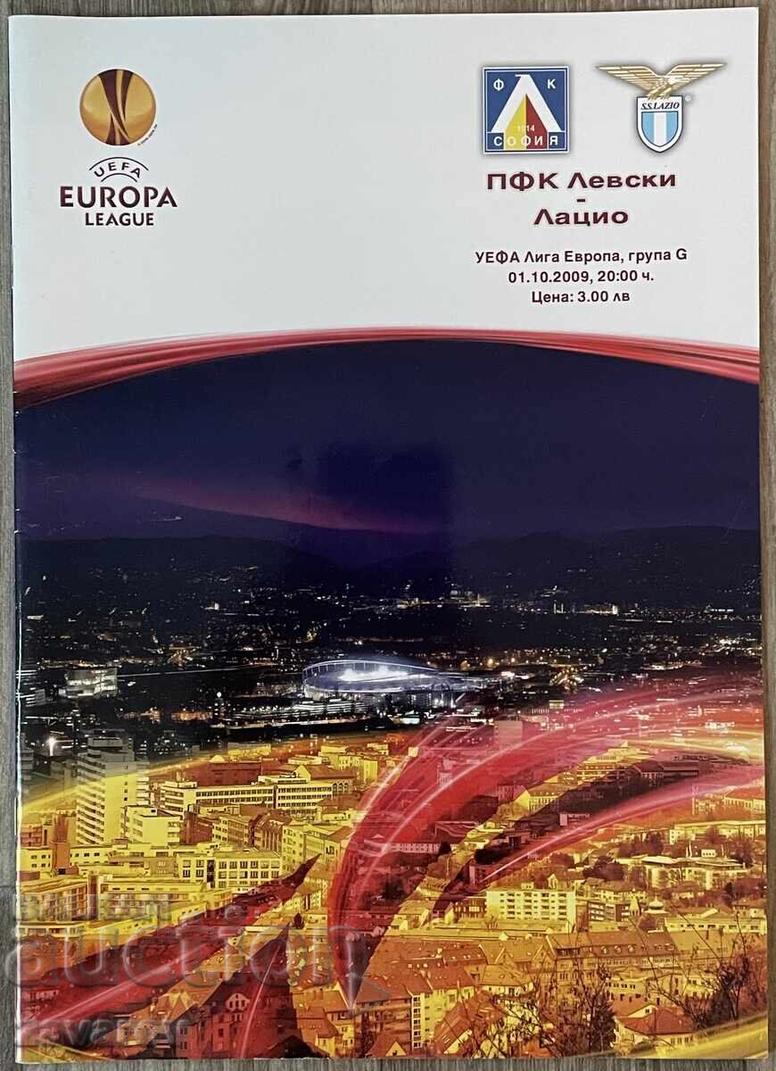 Levski Sofia Lazio Italia Program Europa League 2009 Fotbal Levski Sofia Lazio Italia Program Europa League 2009 Fotbal