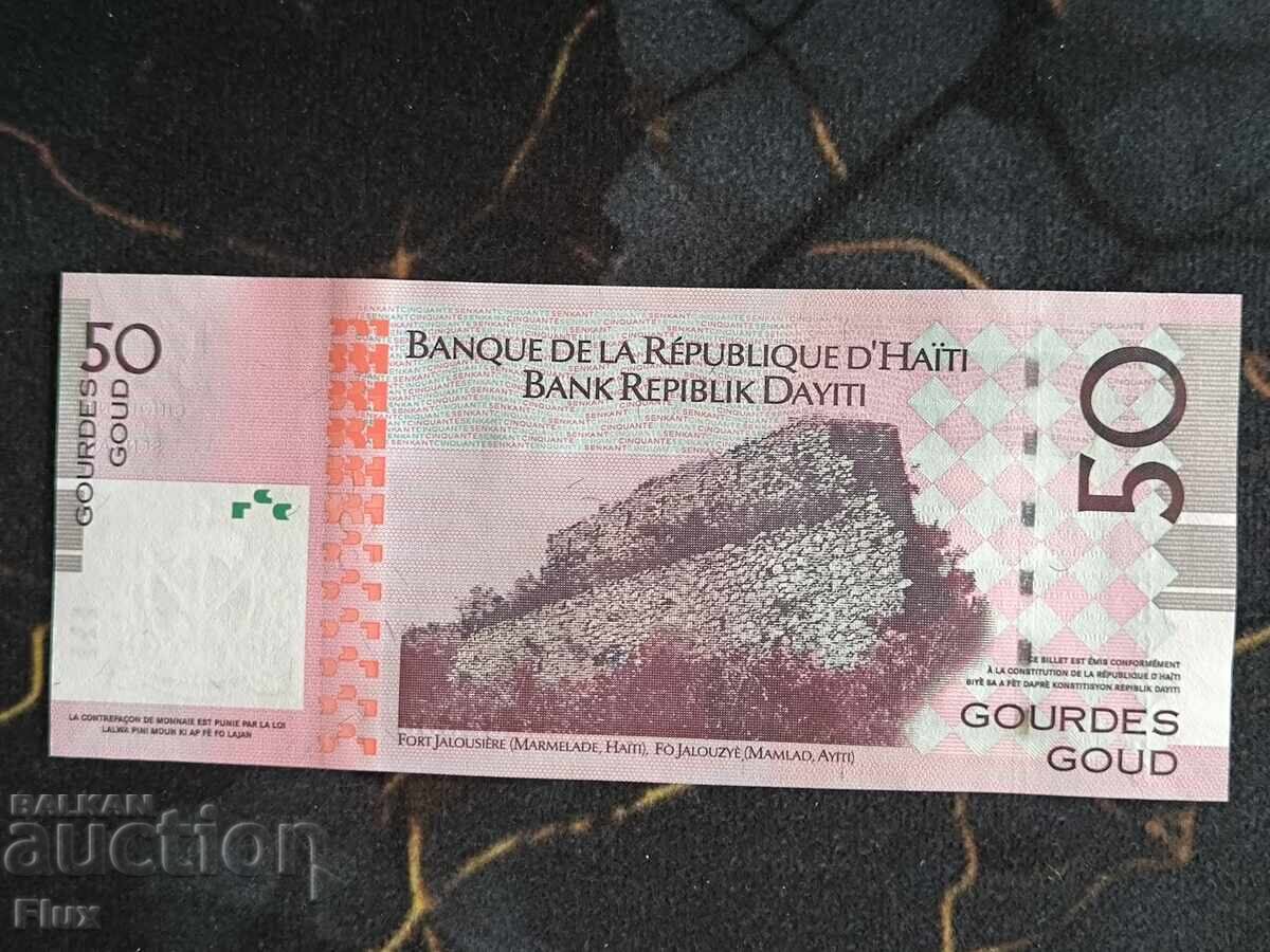 Bancnotă - Haiti - 50 gourdes (comemorativă) UNC | 2023 cu preț € 11.00 | 21.51 BGN