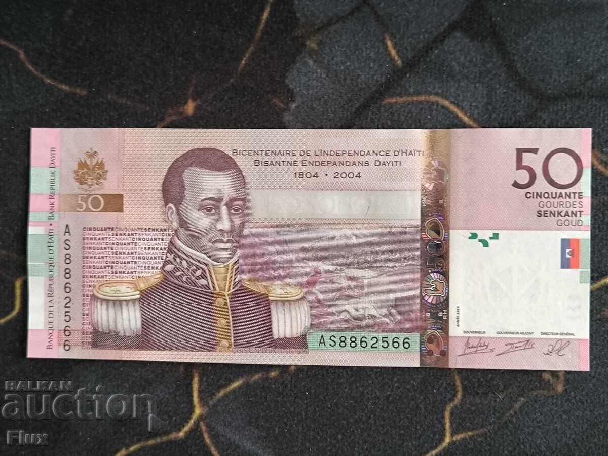Bancnotă - Haiti - 50 gourdes (comemorativă) UNC | 2023