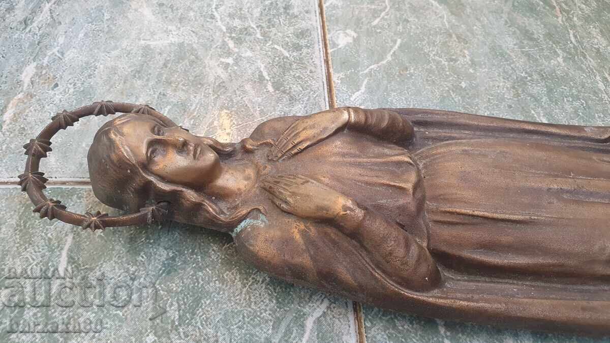 Antique bronze religious panel - 5