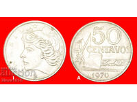 EFFIGY (1967-1979): BRAZIL★50 CENTAVOS 1970 SHIP! DISCOVERY
