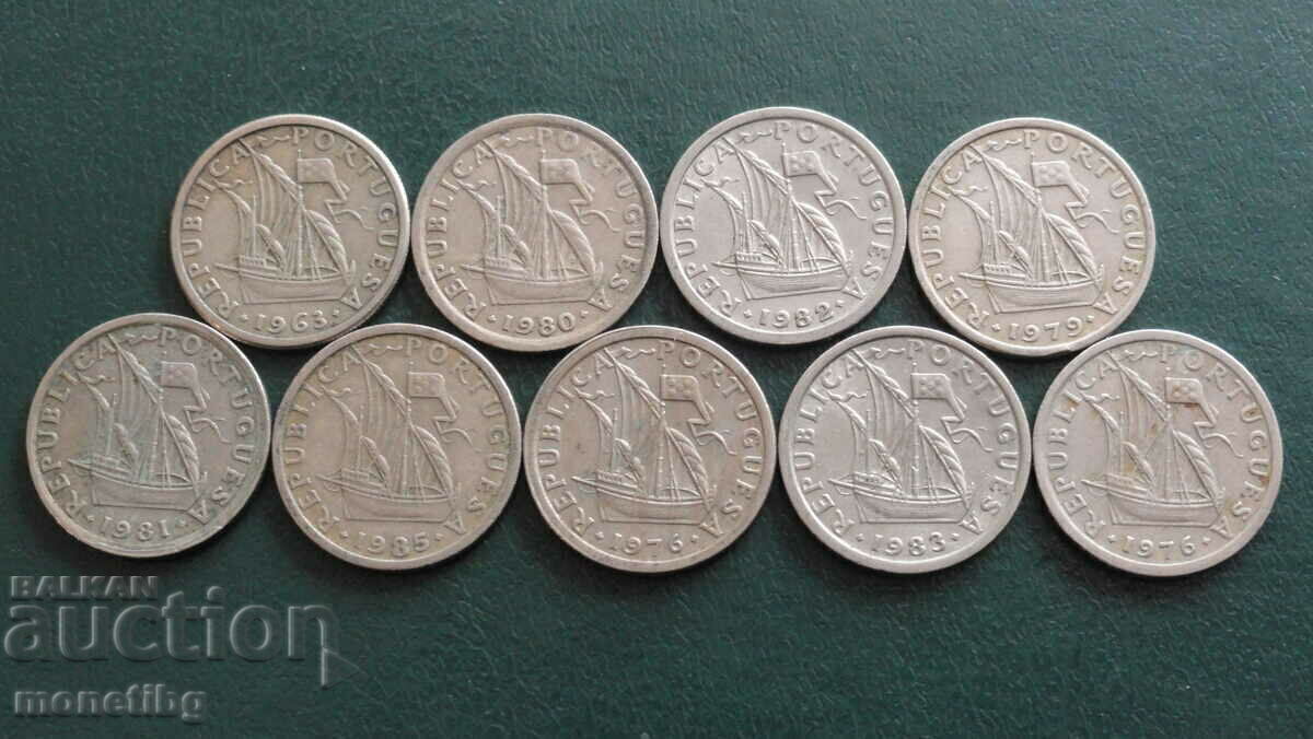 Portugalia - 2,5 escudo (9 bucăți) - 5