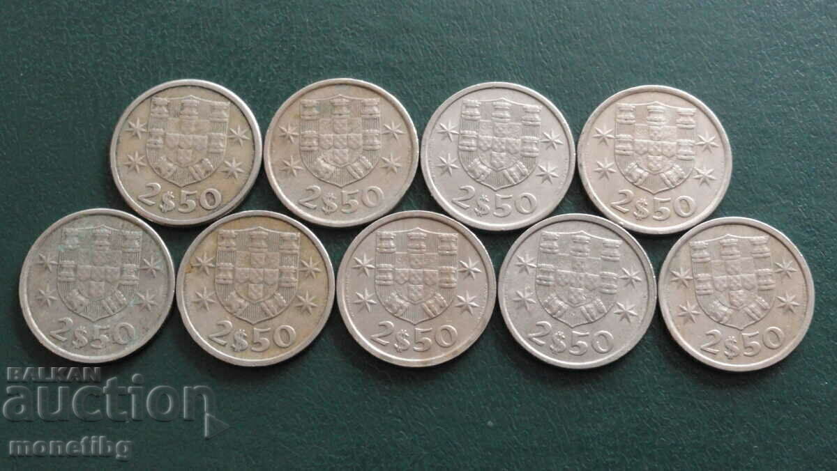 Portugalia - 2,5 escudo (9 bucăți) - 6