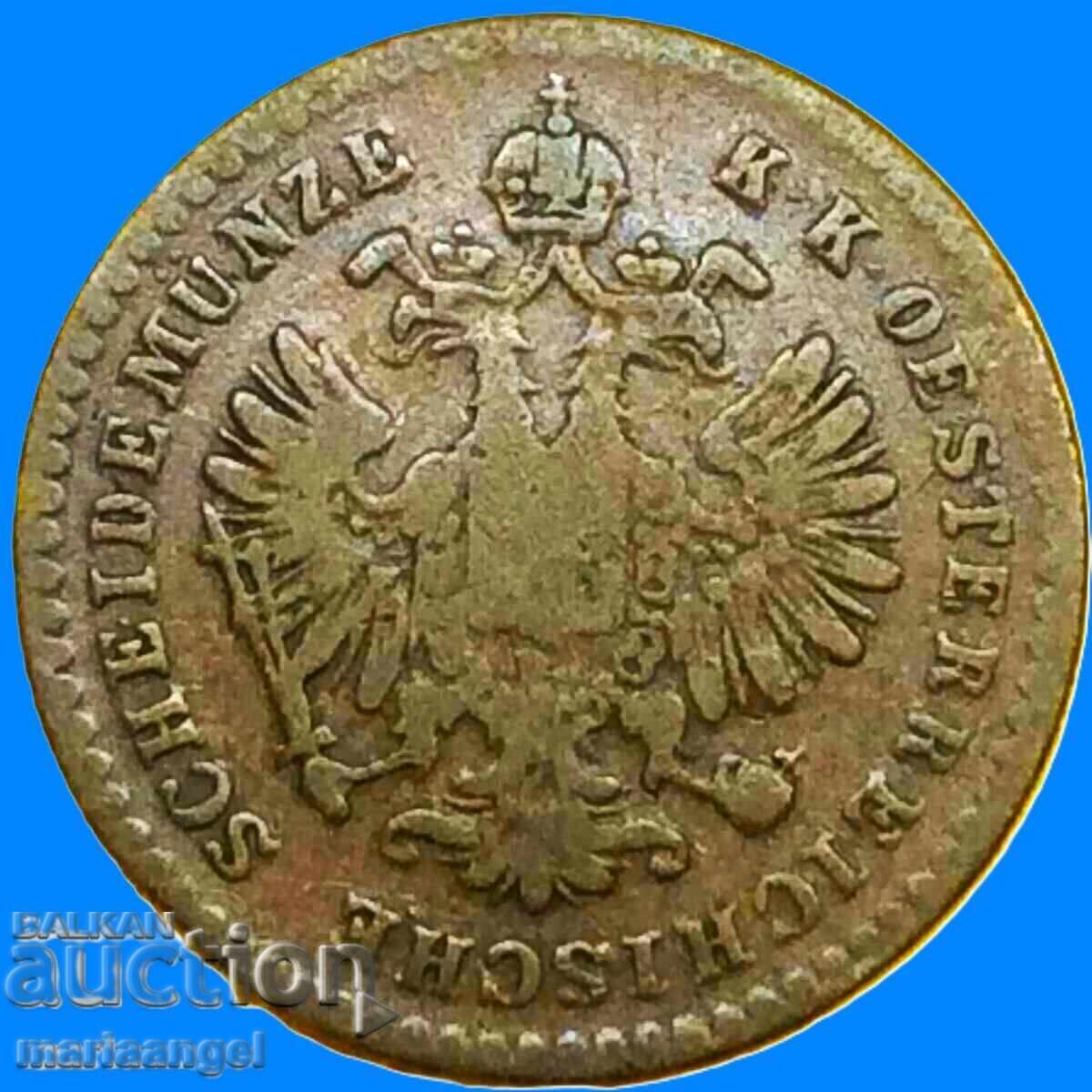 5/10 Kreuzer 1860 V -Veneția Austria pentru Italia - destul de rar - 6