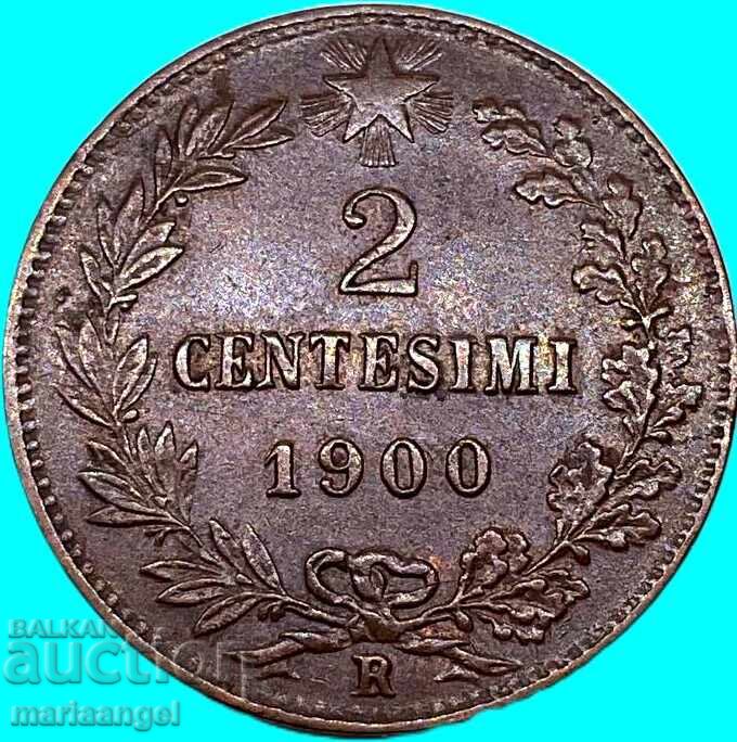 2 Centesimi 1900 Italia Umberto I - 6 2 Centesimi 1900 Italia Umberto I - 6