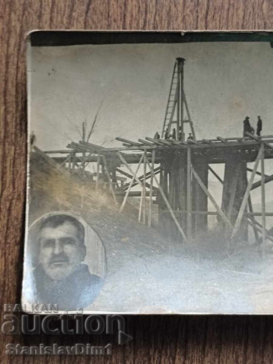 Fotografie veche Regatul Bulgariei - construcția unui pod feroviar cu preț € 5.00 | 9.78 BGN