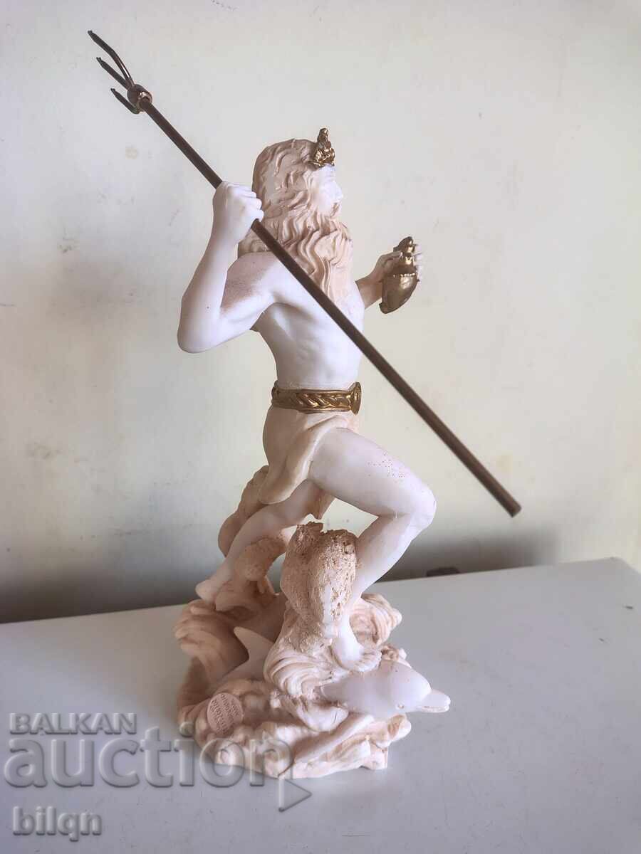 Beautiful Alabaster Figurine - God Poseidon - 5