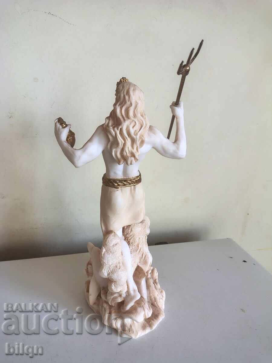 Beautiful Alabaster Figurine - God Poseidon - 6