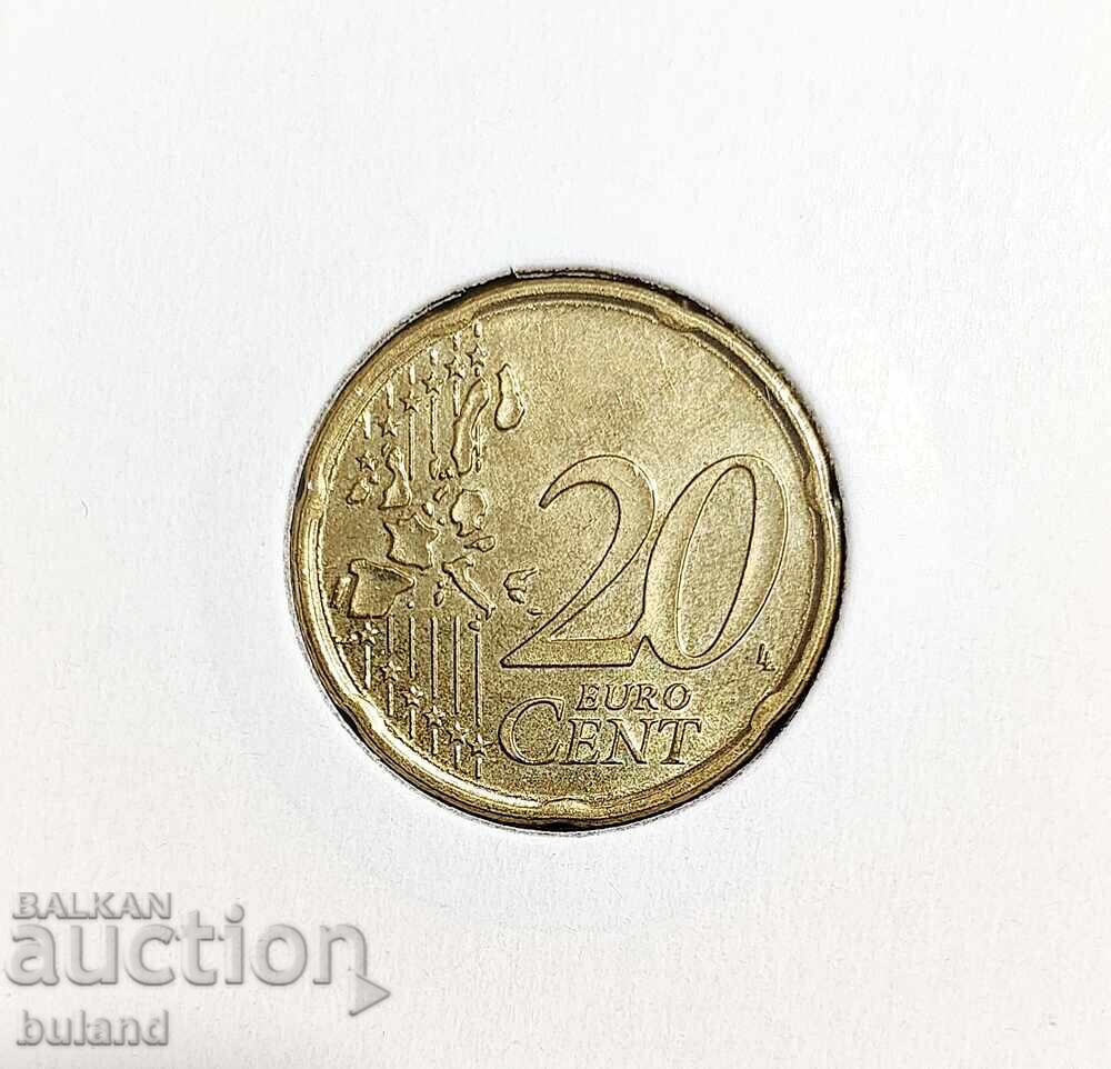 Germany UNC Euro Coin 20 Cents 2002 F Euro Cent Germany with price € 4.50 | 8.80 BGN