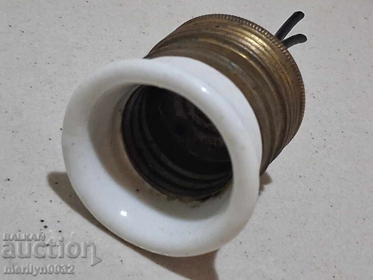 Vechi soclu din porțelan candelabru lanternă abajur 1920 - 5