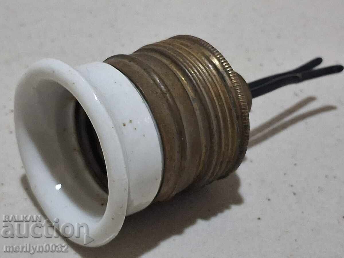 Vechi soclu din porțelan candelabru lanternă abajur 1920 - 6