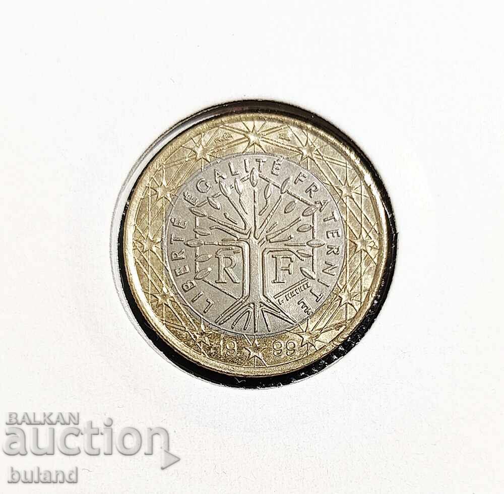 Franța UNC Monedă Euro 1 Euro 1999 Bimetal Euro France