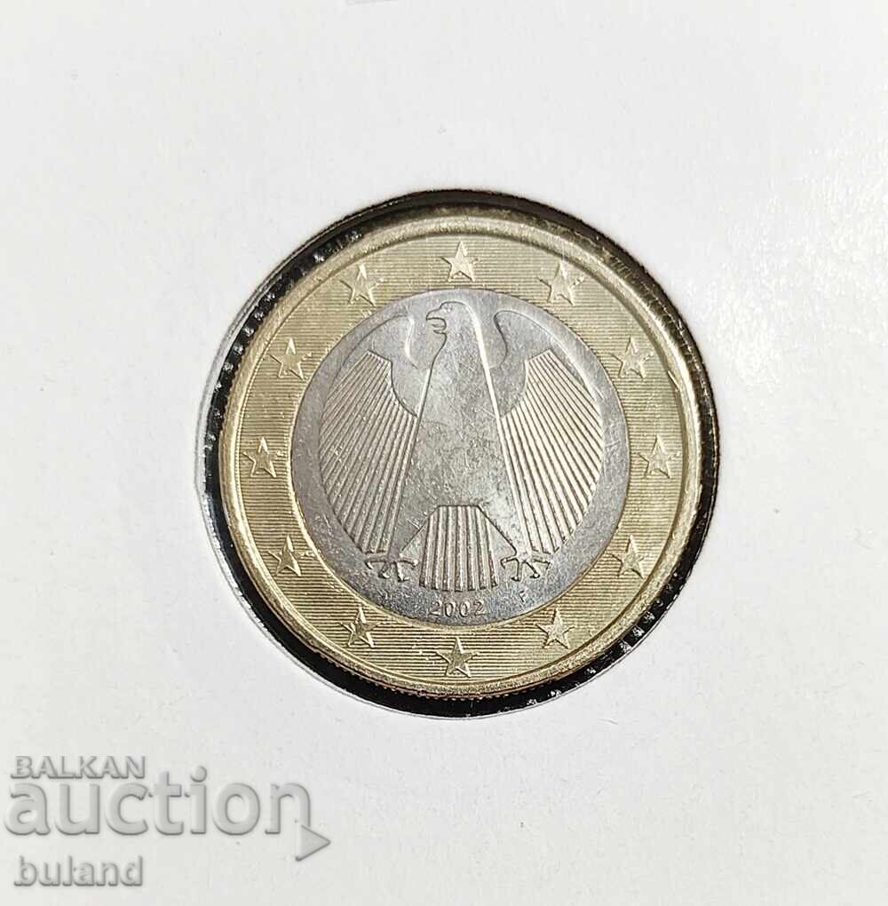 Germania UNC Monedă Euro 1 Euro 2002 F Bimetal Euro Germania
