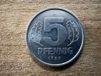 GDR - 5 Pfennig (1989)