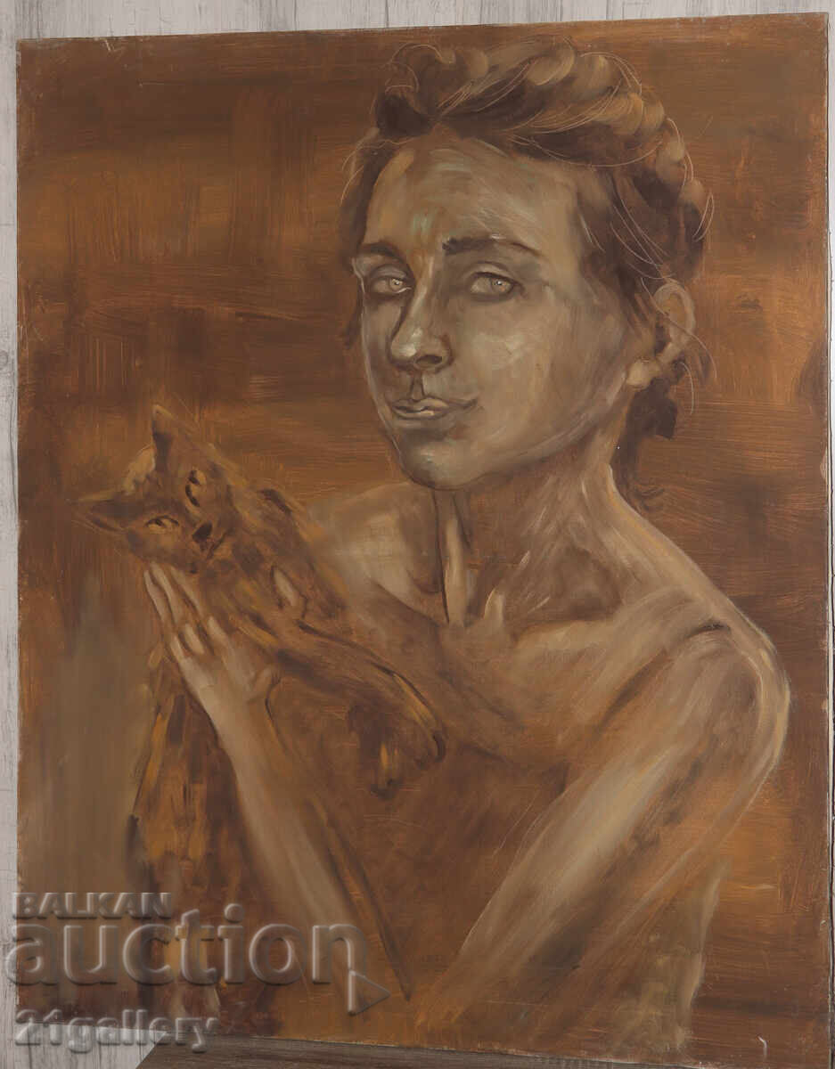 Compoziție figurativă abstractă nud acrilic cu preț € 260.00 | 508.52 BGN
