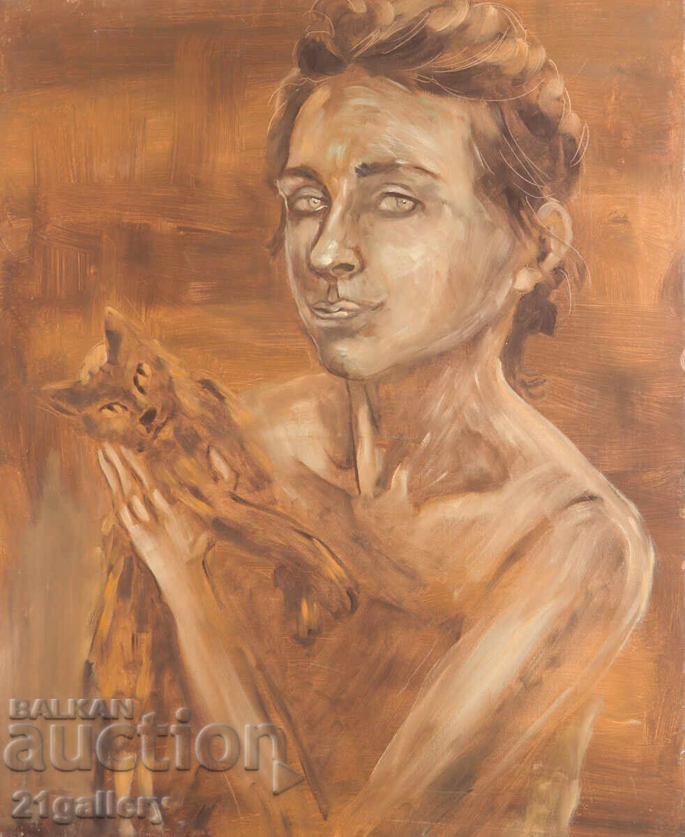 Licitație Compoziție figurativă abstractă nud acrilic