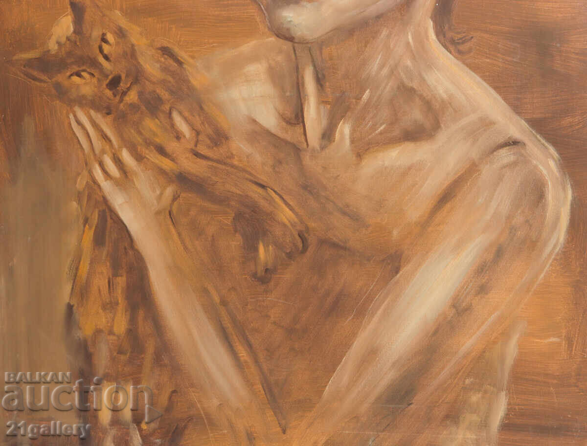 Compoziție figurativă abstractă nud acrilic - 5