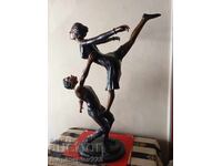 Bronze composition of a dancing couple