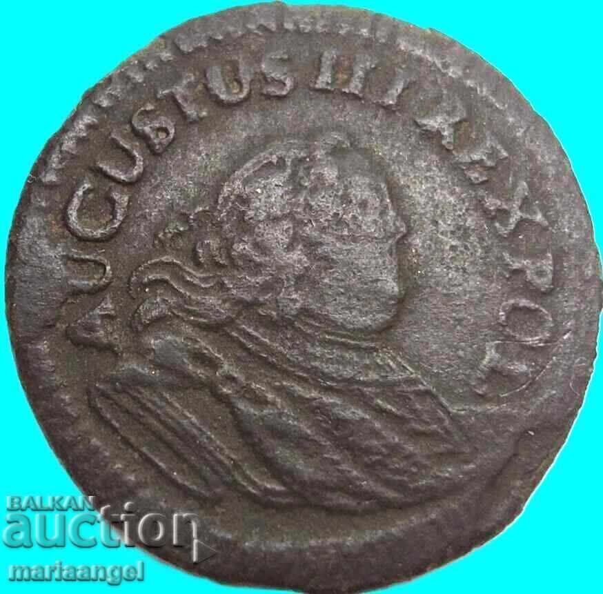 Polonia 1754 1 groș (Mare - 21mm) August III cupru - 5