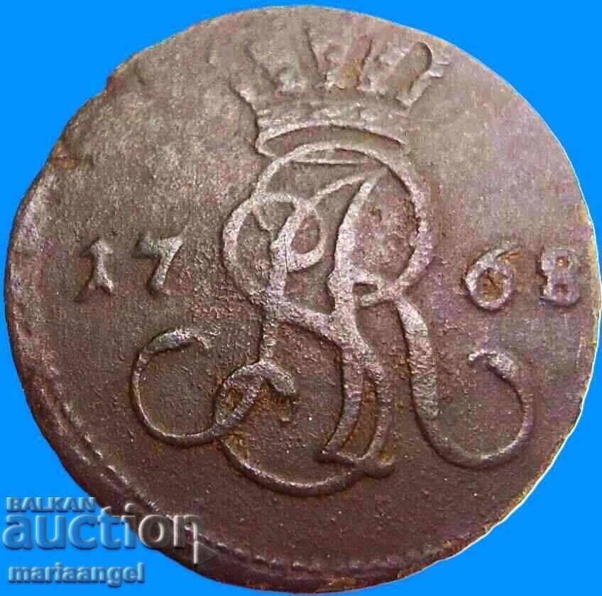 Licitație 1 grosz 1768 Polonia Cracovia Poniatowski - rar!