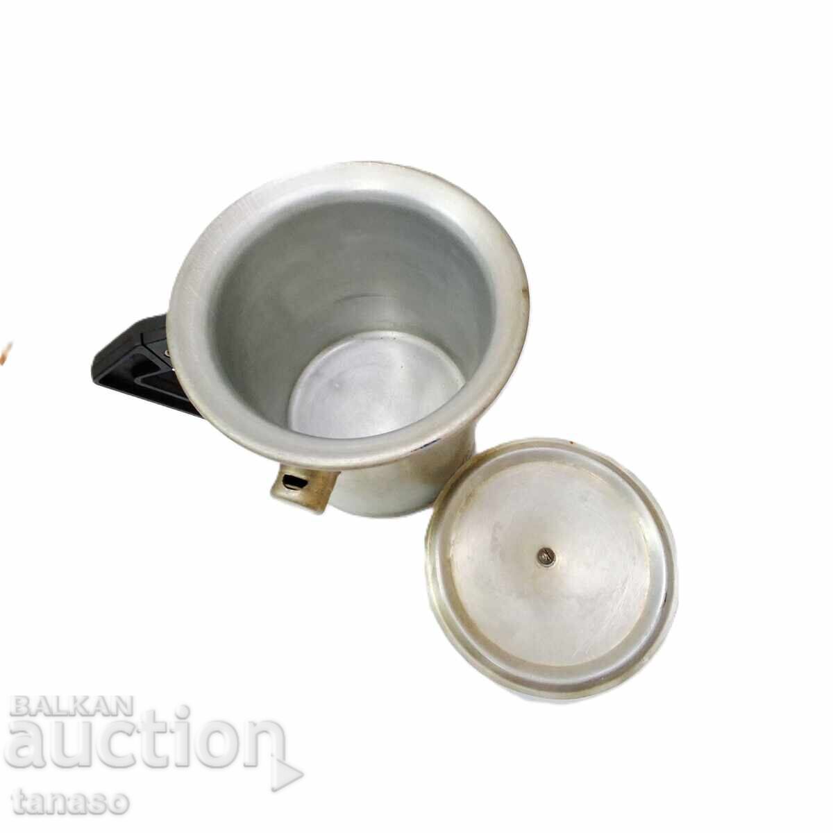 Livrarea Retro fierbător de lapte din aluminiu din anii '70 (15.5)