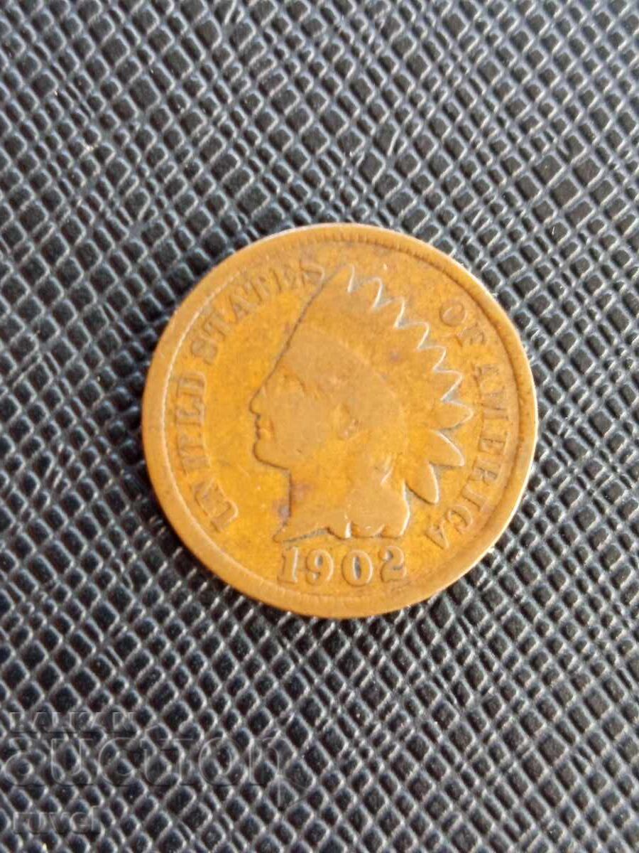 SUA 1 cent, 1902 cu preț € 3.00 | 5.87 BGN
