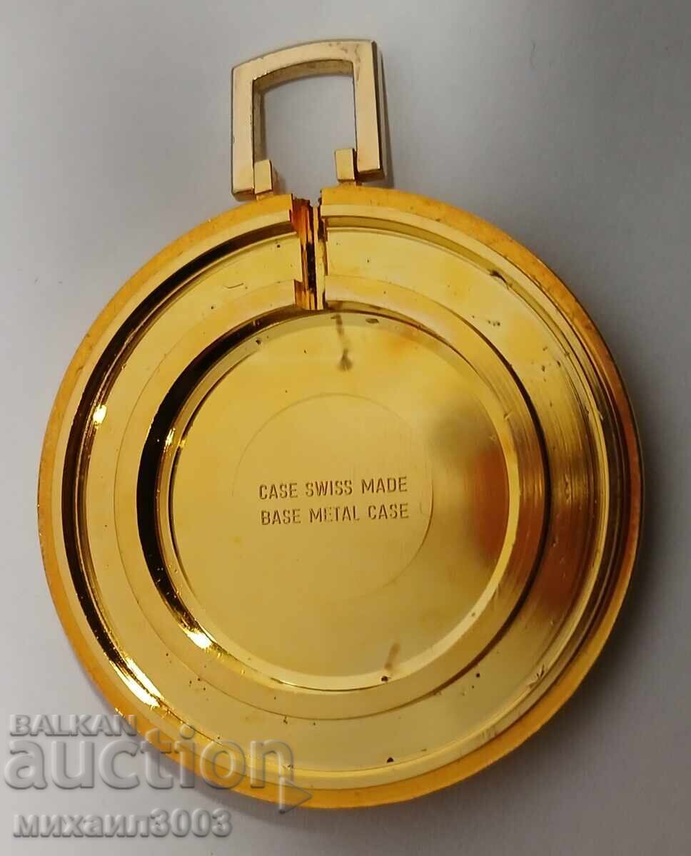 CEAS DE BUZUNAR ELVEȚIAN PLACAT CU AUR - 5