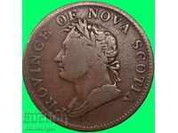 1/2 penny 1832 Great Britain 7.84g Nova Scotia token bronze