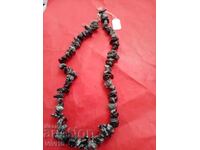 Antique obsidian necklace
