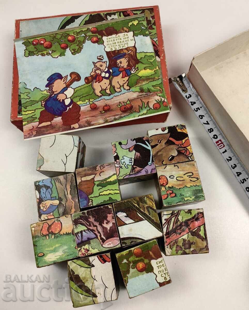 Licitație CUBURI PENTRU COPII CU IMAGINI JOC DE MASĂ PENTRU COPII TIP PUZZLE