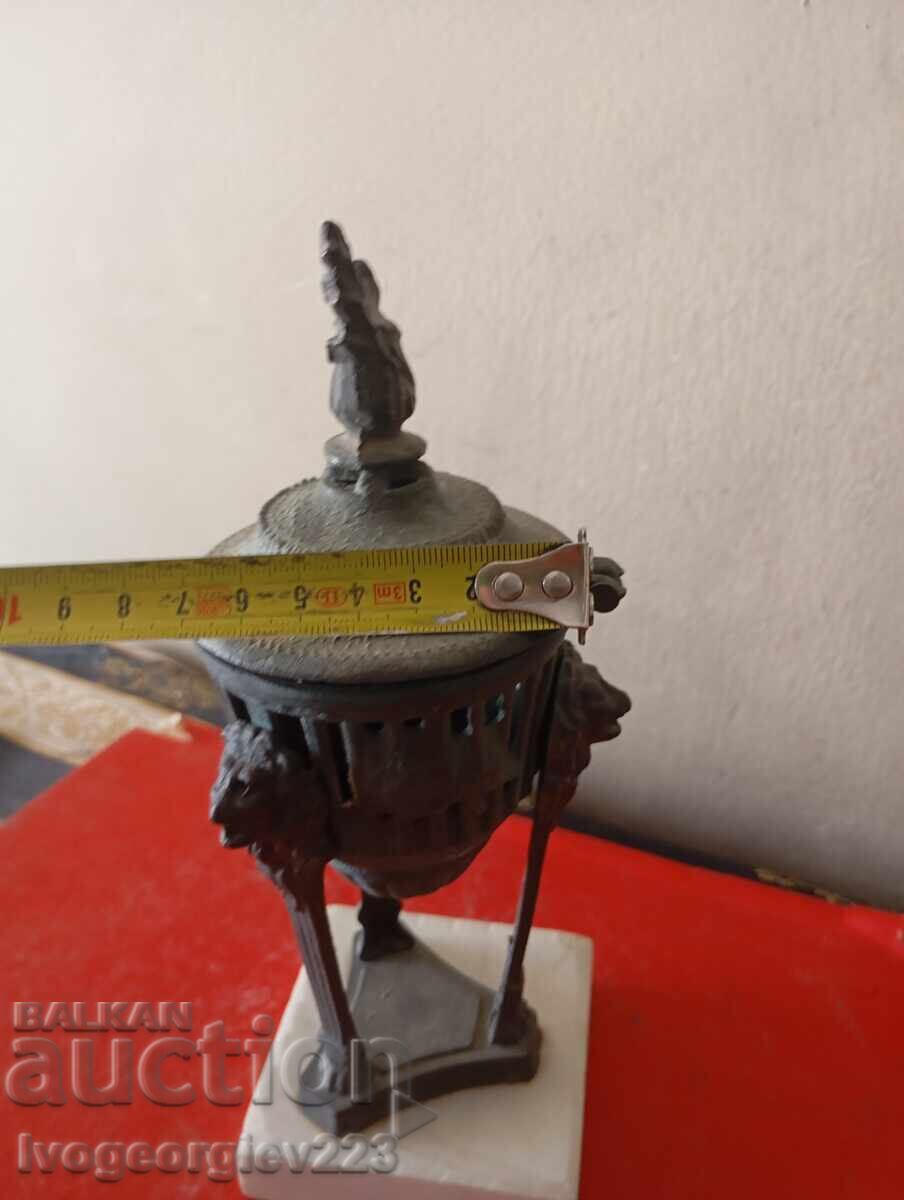 Antique oil lamp, censer - 5