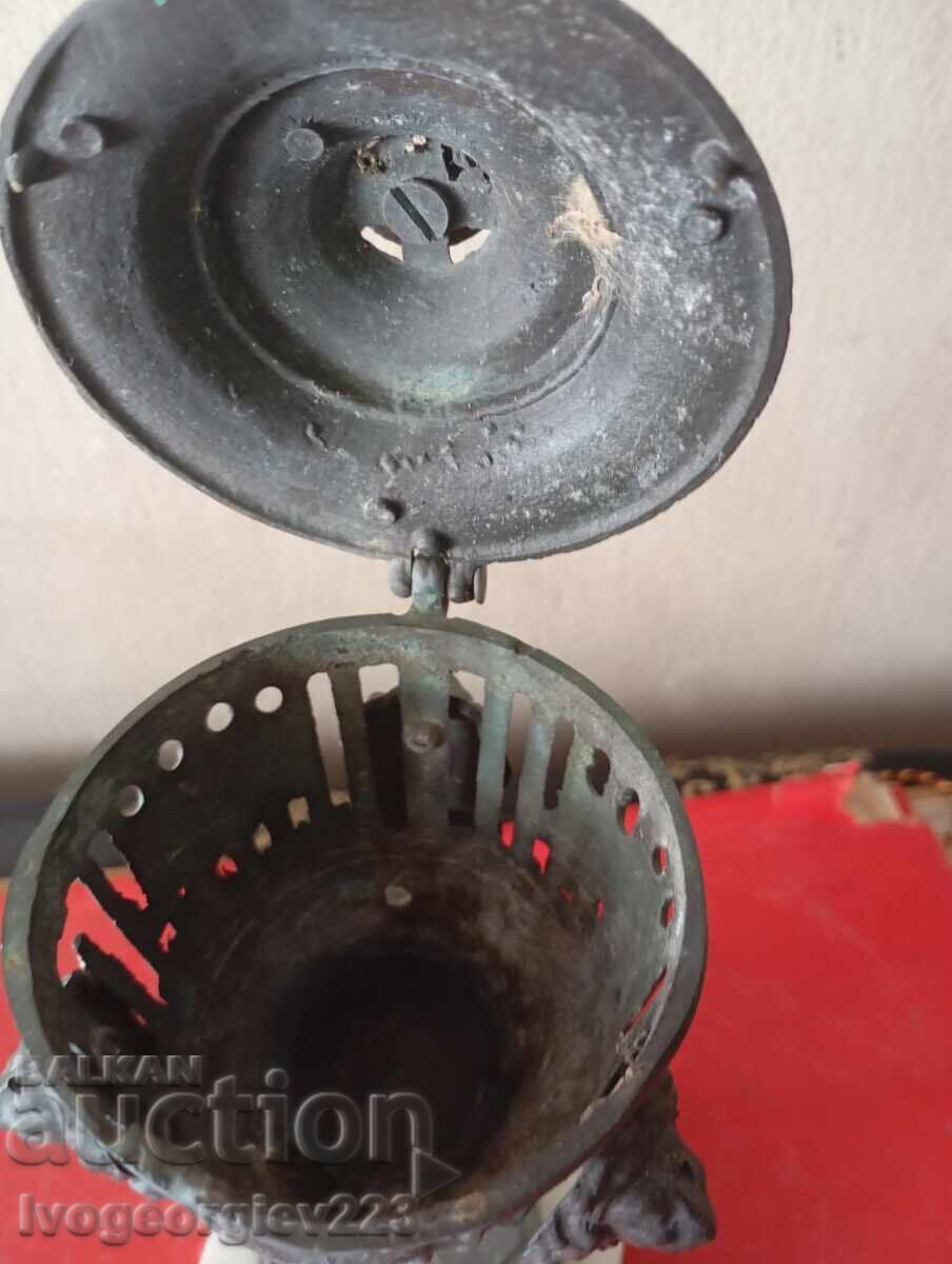 Antique oil lamp, censer - 6