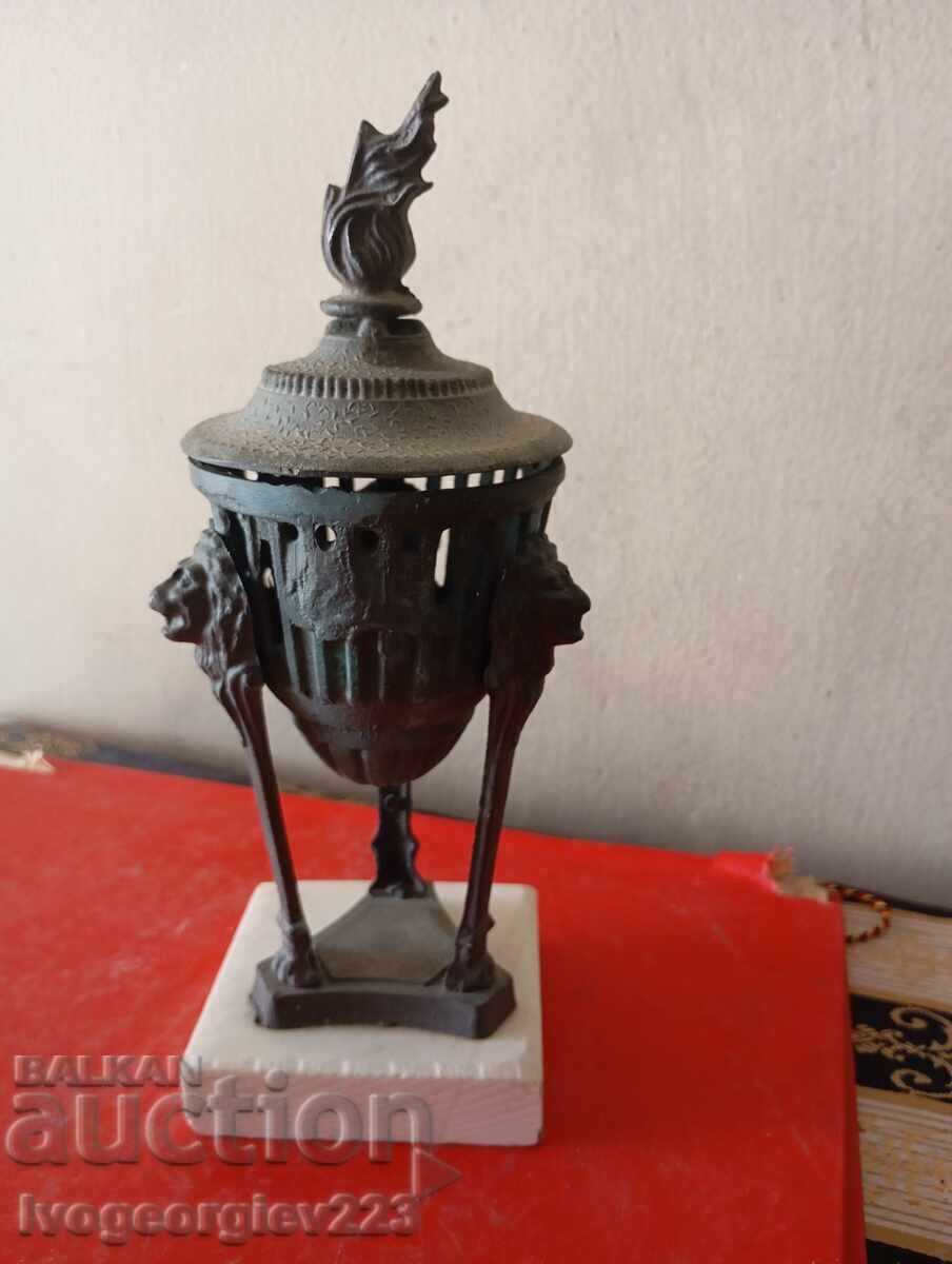 Antique oil lamp, censer
