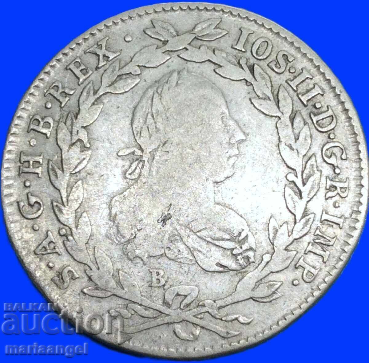 20 Kreuzer 1781 Austria Iosif al II-lea argint - rar - 7