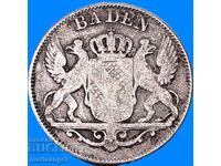 6 kreuzer 1841 Germania Baden argint