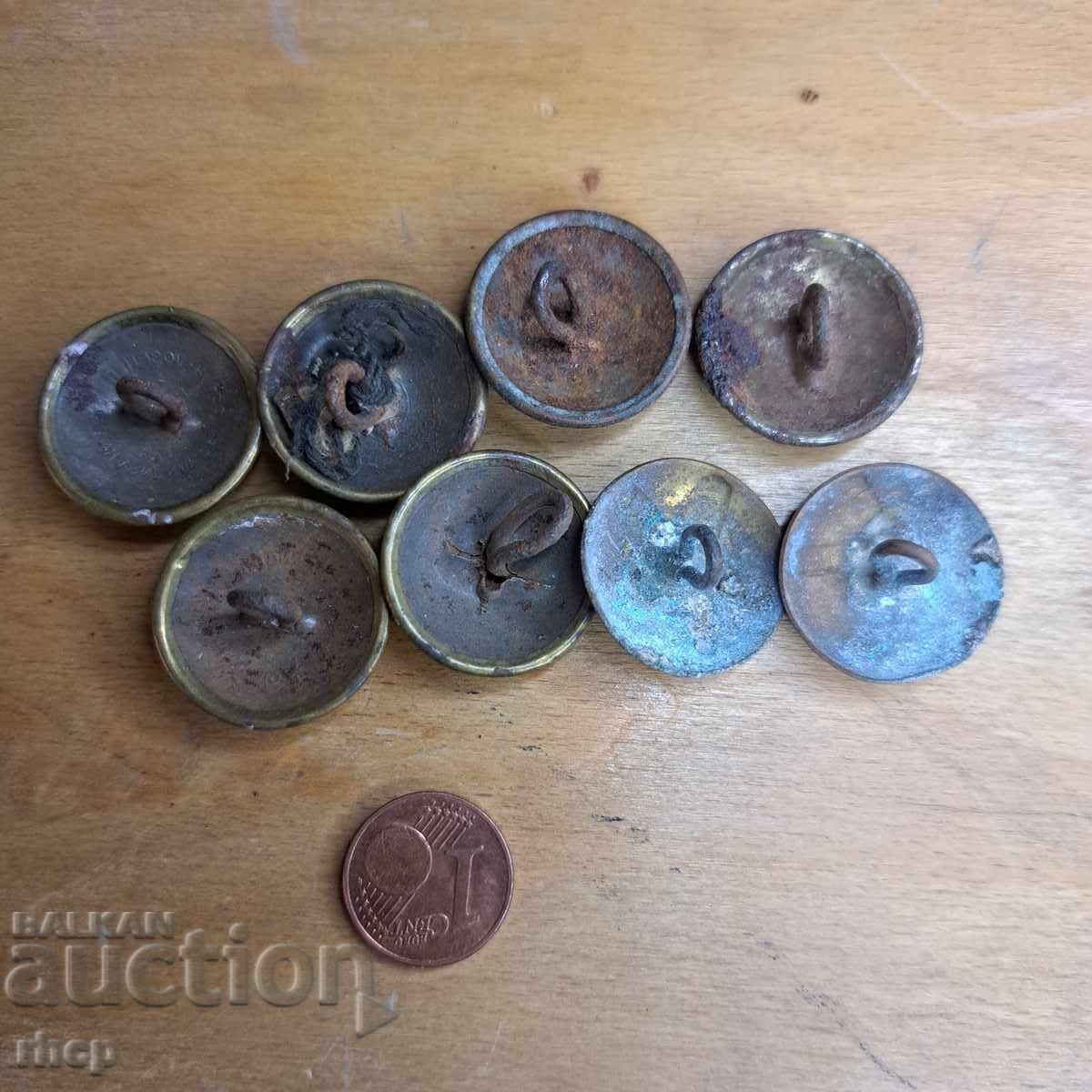 Βασιλικά κουμπιά πυροβολικού 8 τεμ με τιμή € 9.00 | 17.60 BGN