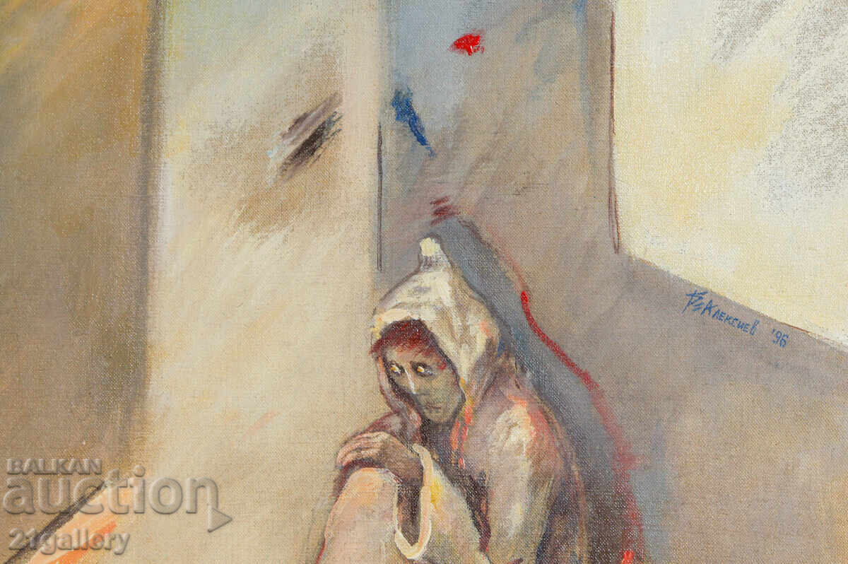 Tablou ulei, compoziție abstractă - 5