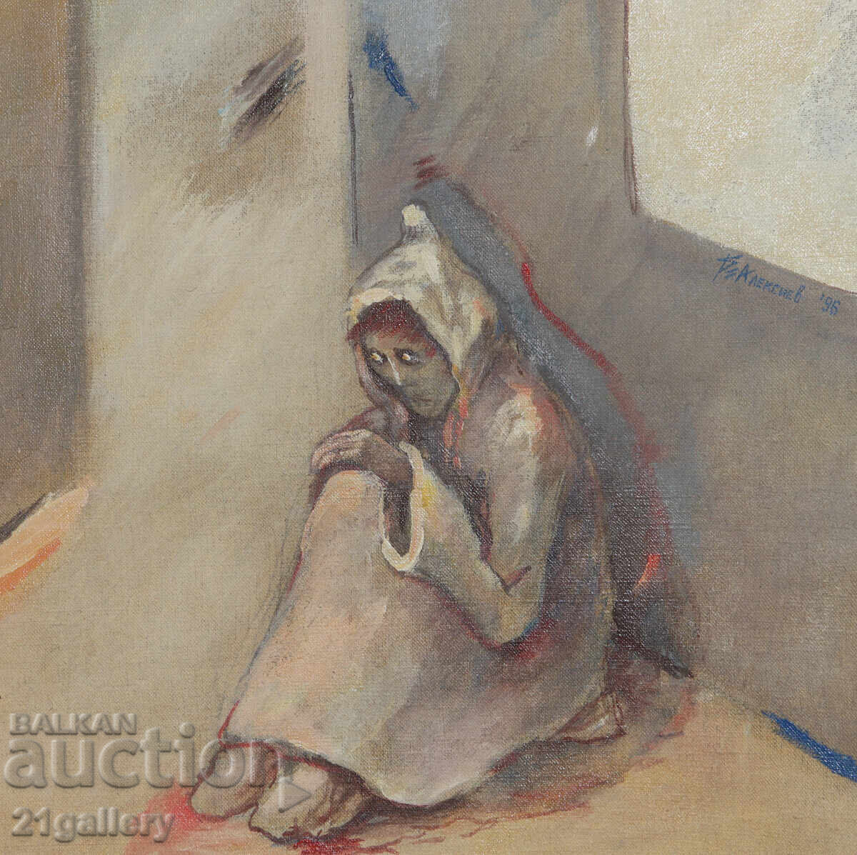 Tablou ulei, compoziție abstractă - 7