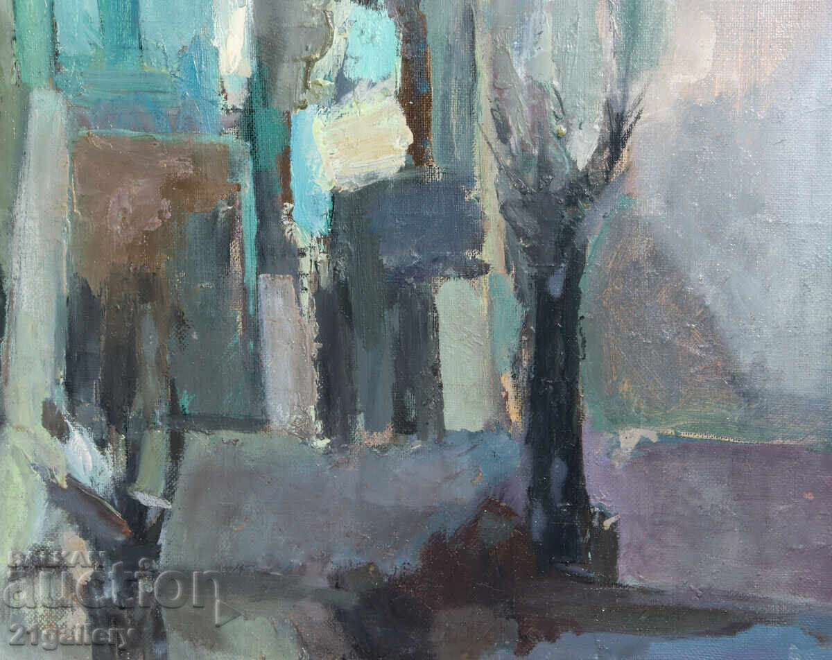 Old oil painting, city landscape - 7 Old oil painting, city landscape - 7