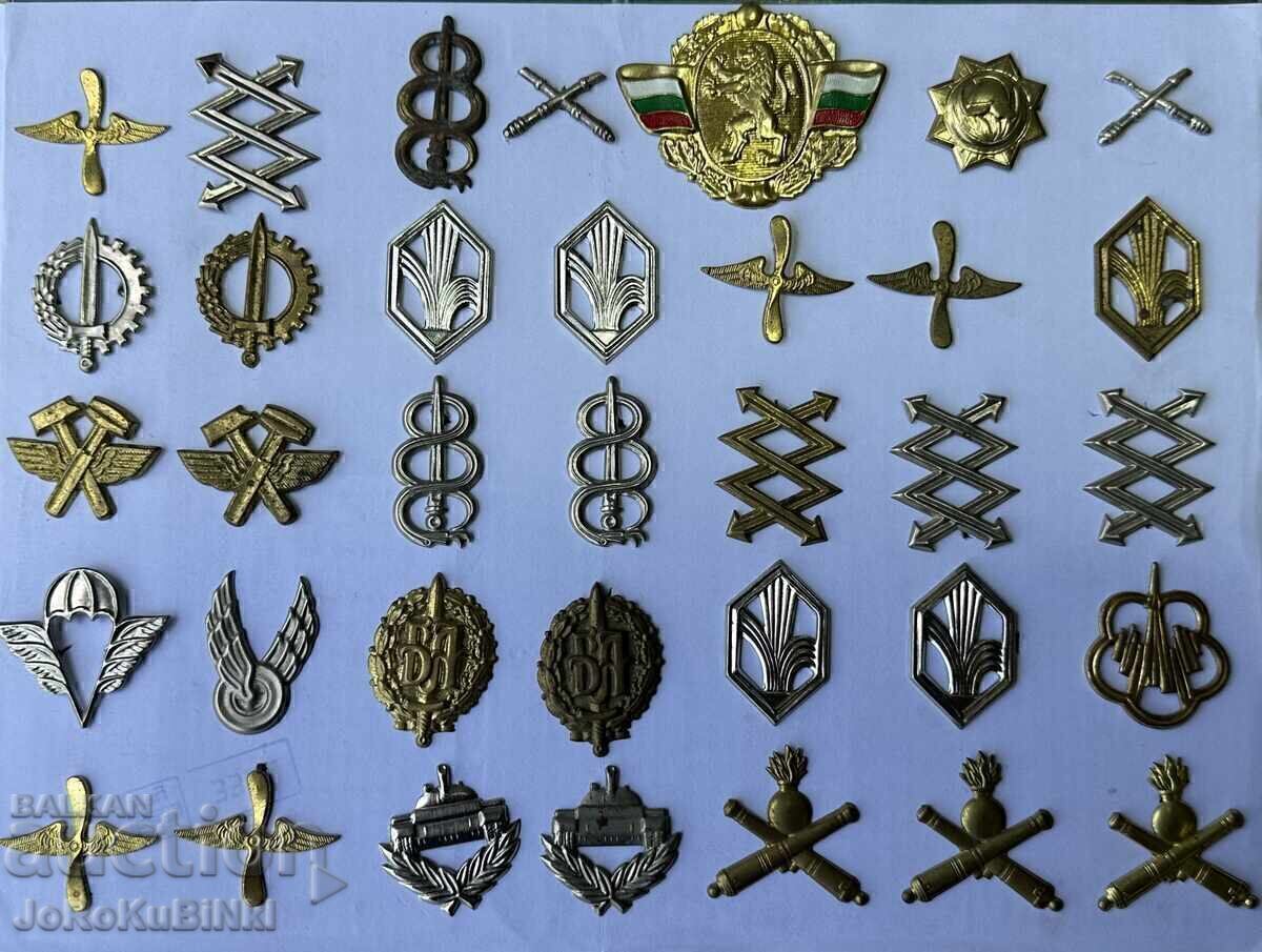 LOT OF MONOGRAMS and COCKADES — 35 pieces with price € 29.00 | 56.72 BGN