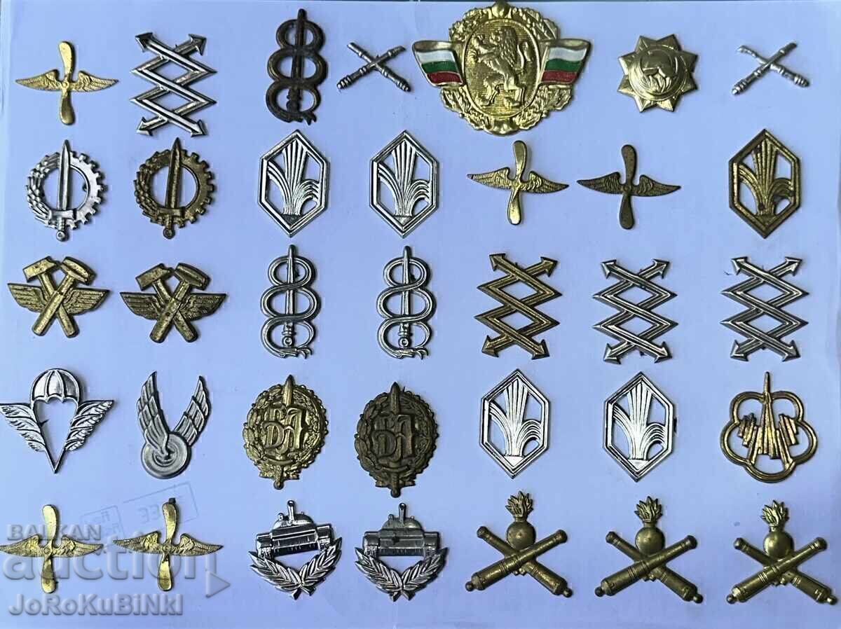 LOT OF MONOGRAMS and COCKADES — 35 pieces