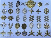 LOT OF MONOGRAMS and COCKADES — 35 pieces