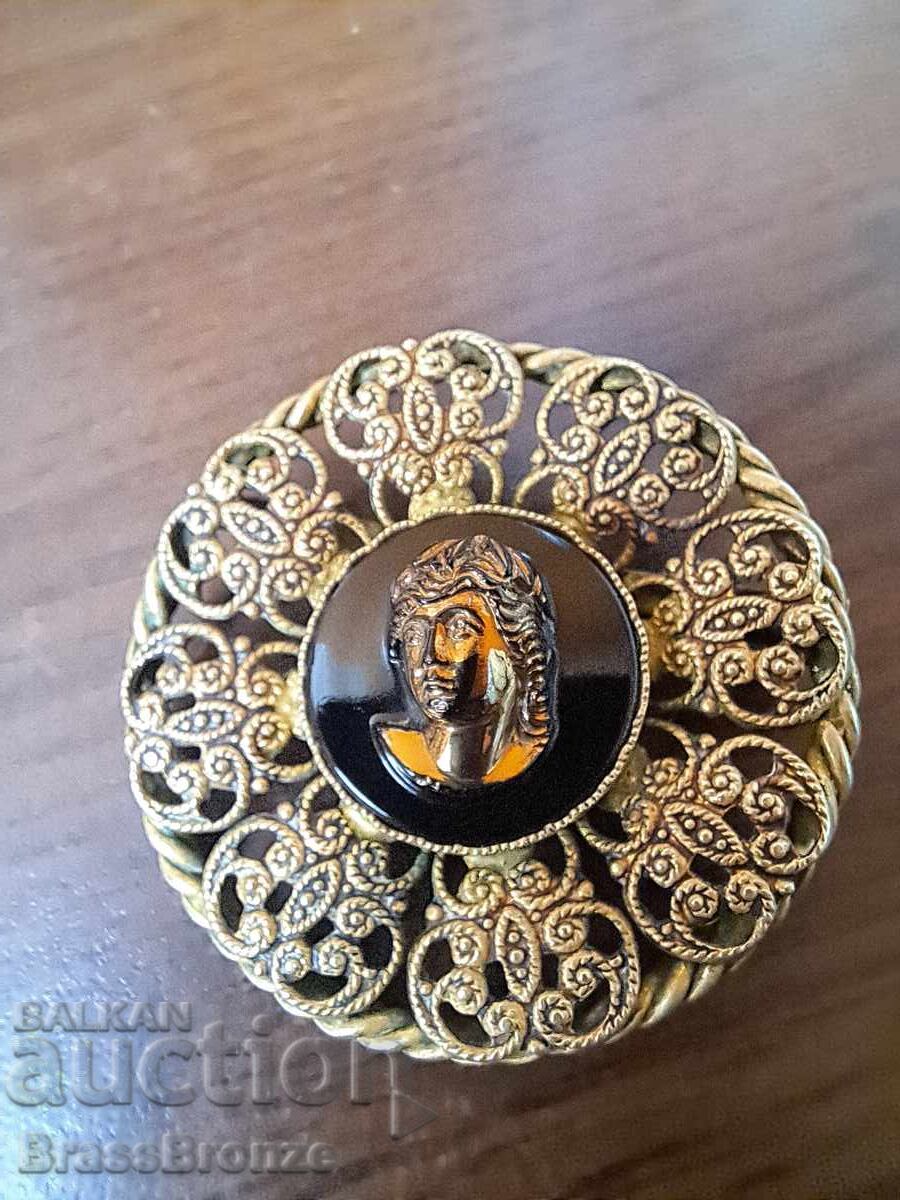 Broșă veche din cupru/bronz