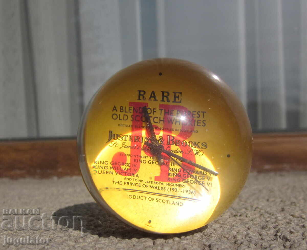 ceas publicitar retro minge whisky JB