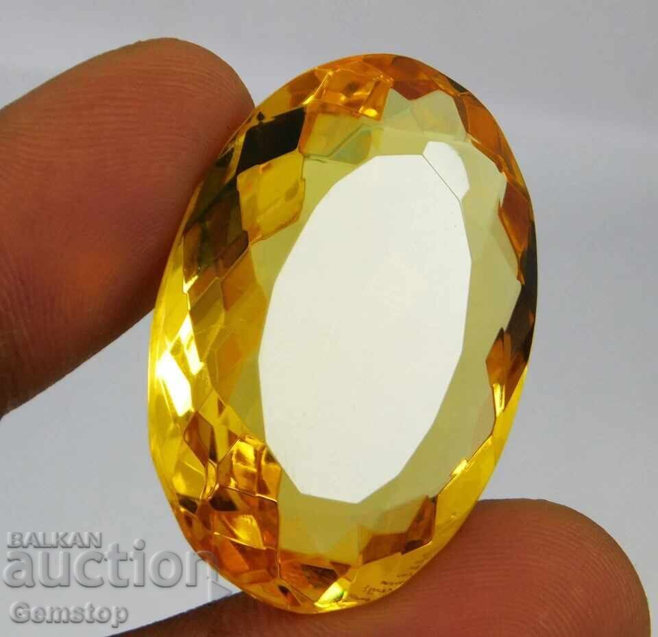 BZ67.00 ct topaz imperial natural cert.OMGTL de la 1c!