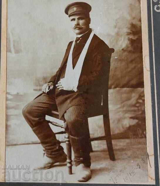 Licitație 1913 FOTOGRAFIE PE CARTON CU INSCRIPȚIE, HOARDELE LUI ENVER BEY PAȘA